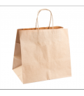 Sacs cabas kraft brun poignées torsadées